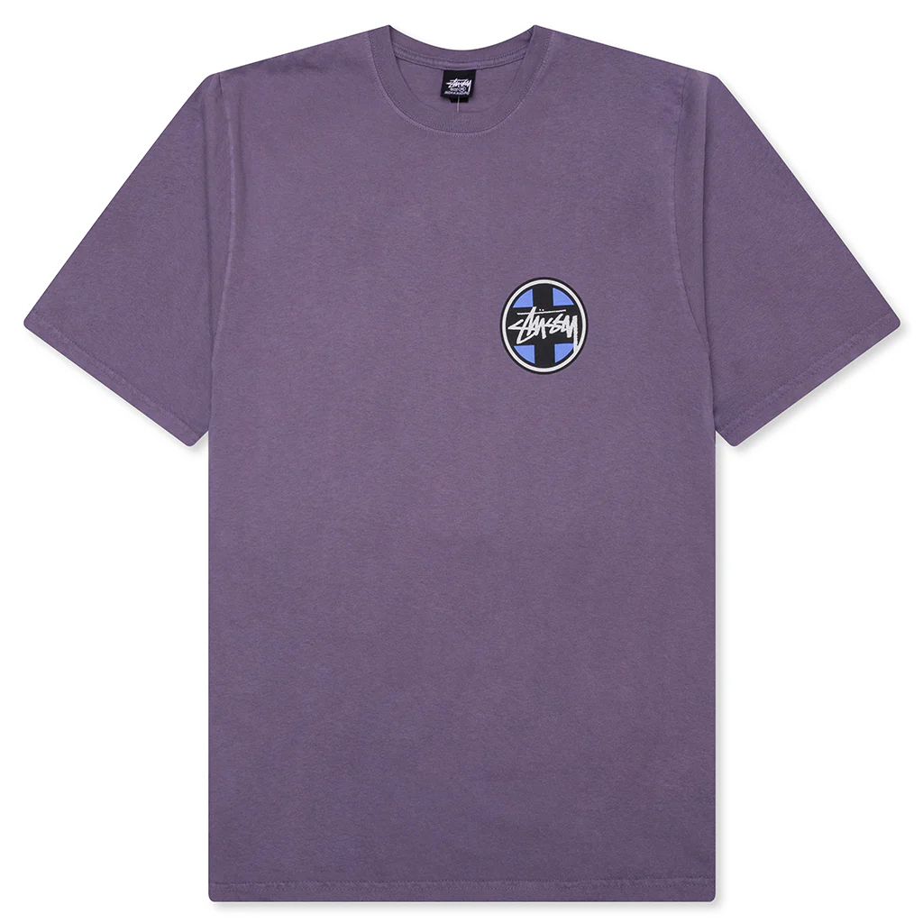 Cross Dot Pigment Dyed Tee - Grape