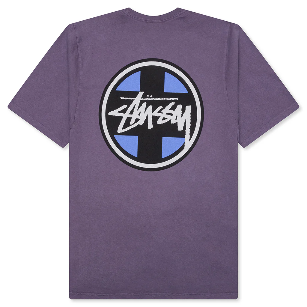 Cross Dot Pigment Dyed Tee - Grape - Image 2