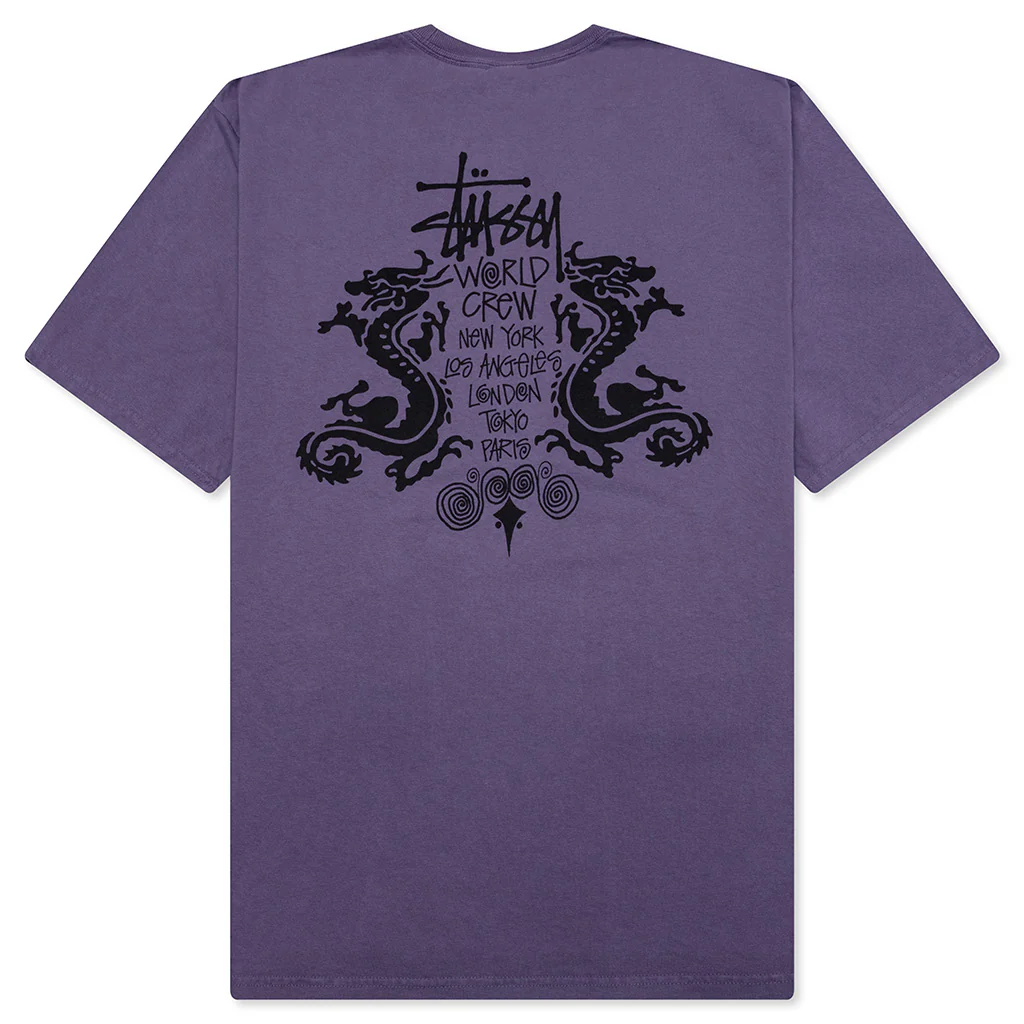 Double Dragon Pigment Dyed Tee - Grape - Image 2