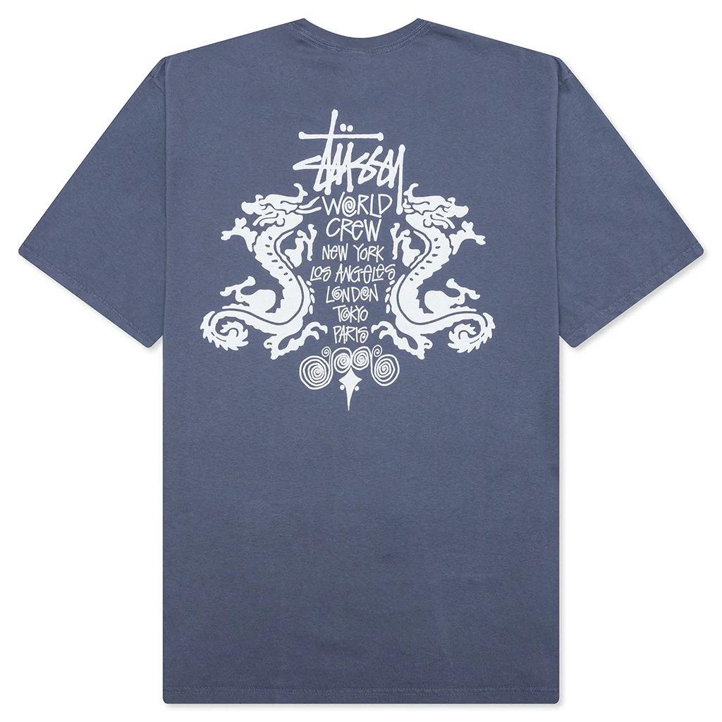 Double Dragon Pigment Dyed Tee - Navy - Image 2