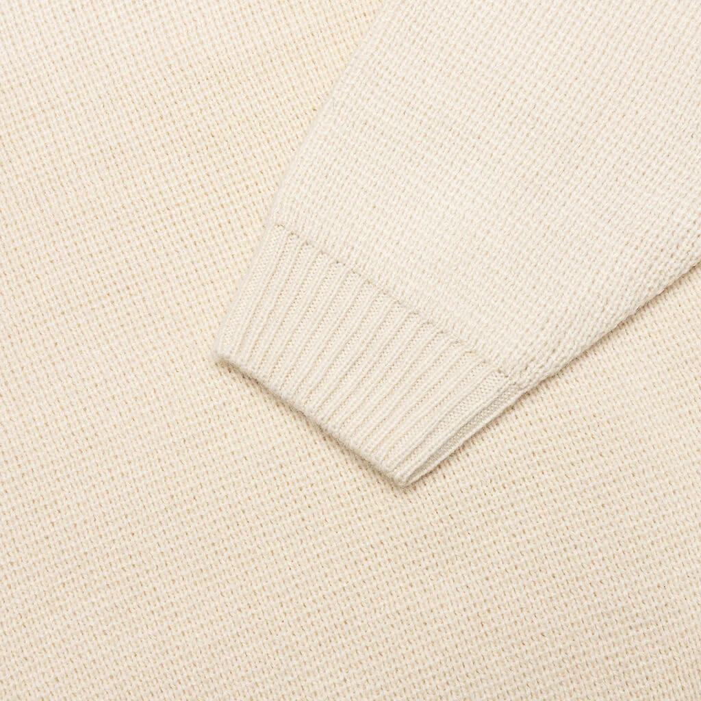 Felt Patch Knit Hood - Natural - Image 4