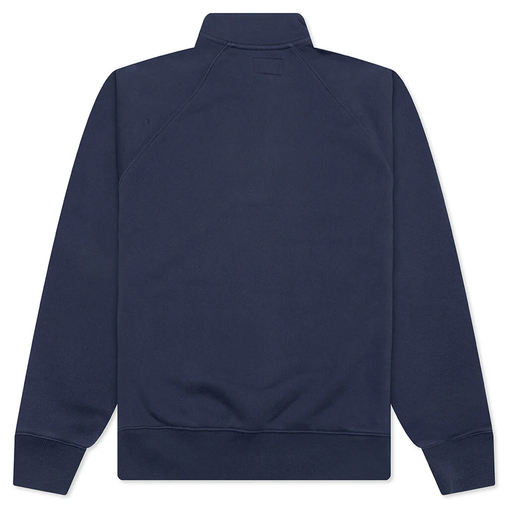 Fleece Raglan Zip Mock - Navy - Image 2