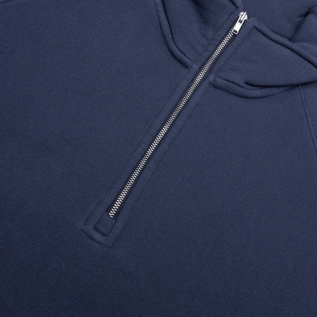 Fleece Raglan Zip Mock - Navy - Image 3