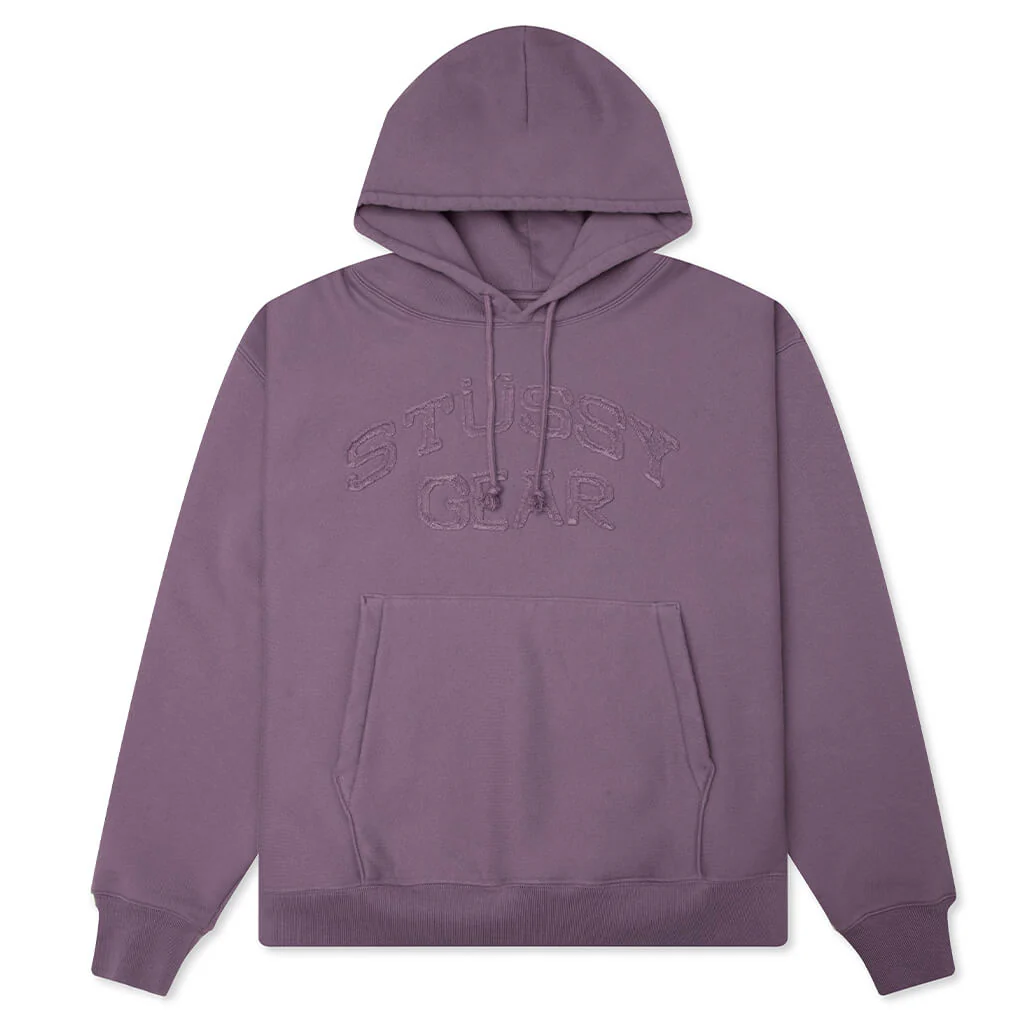 Gear Applique Hoodie - Purple