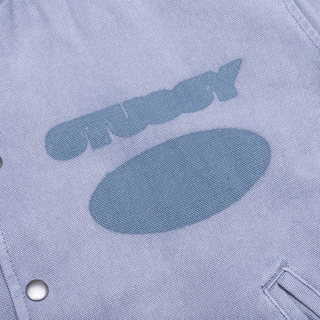 Ghost Logo Canvas Varsity - Blu - Image 3