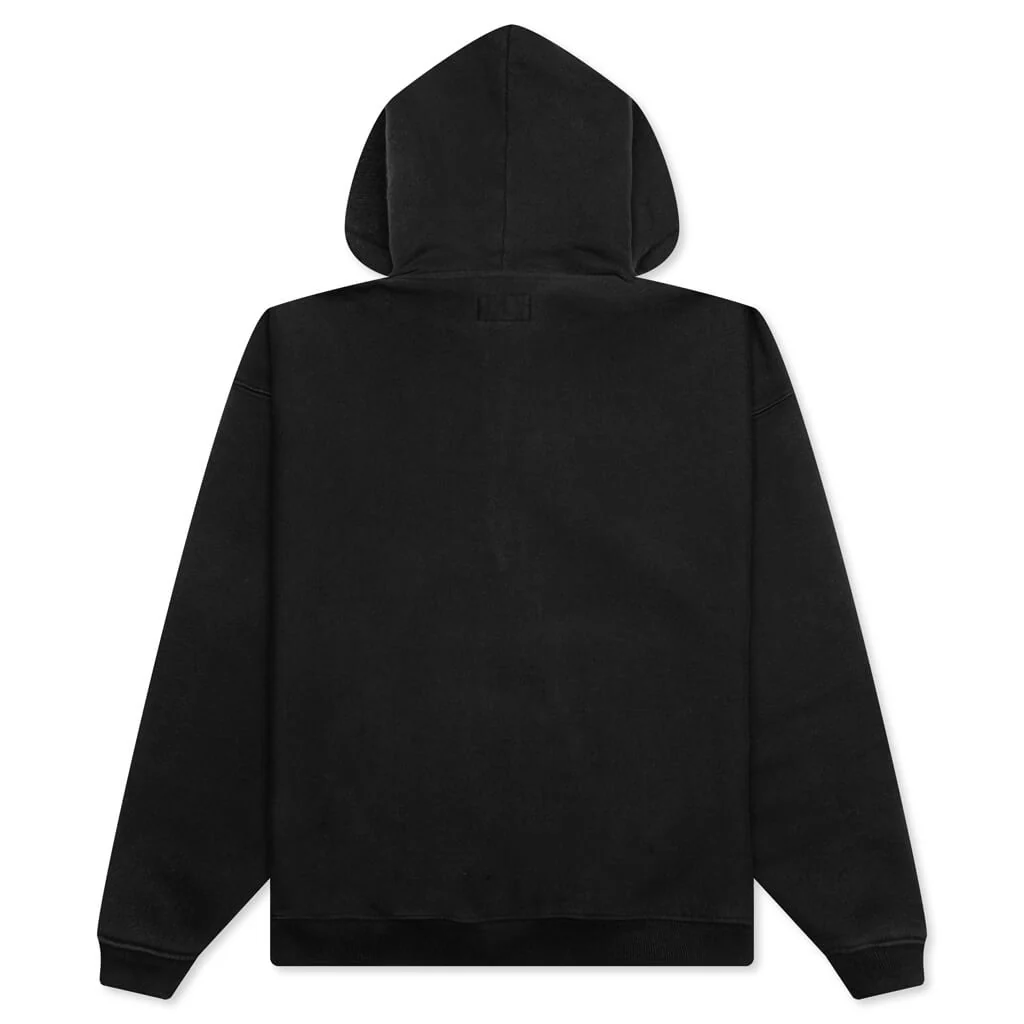 Graphic Zip Hoodie - Washed Black - Image 2