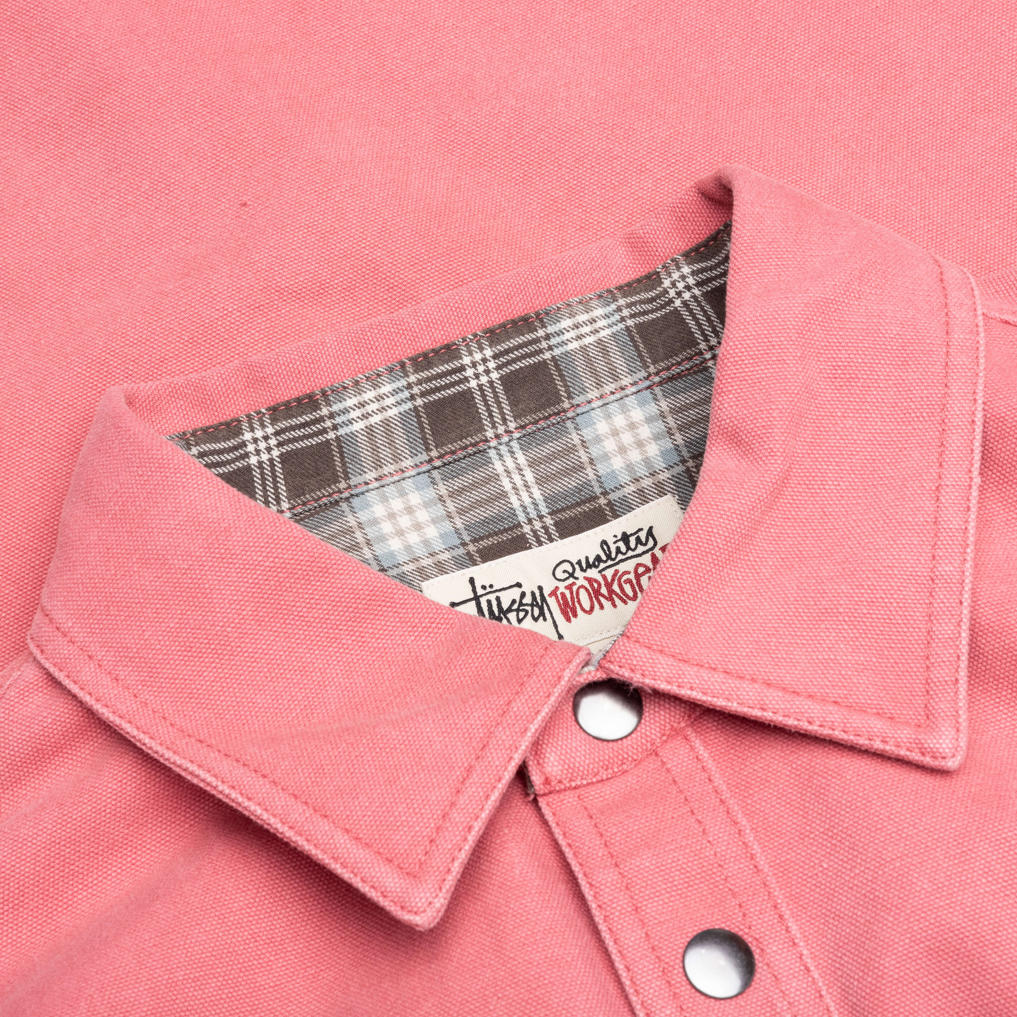 Heavy Washed Canvas Shirt - Berry - Image 3