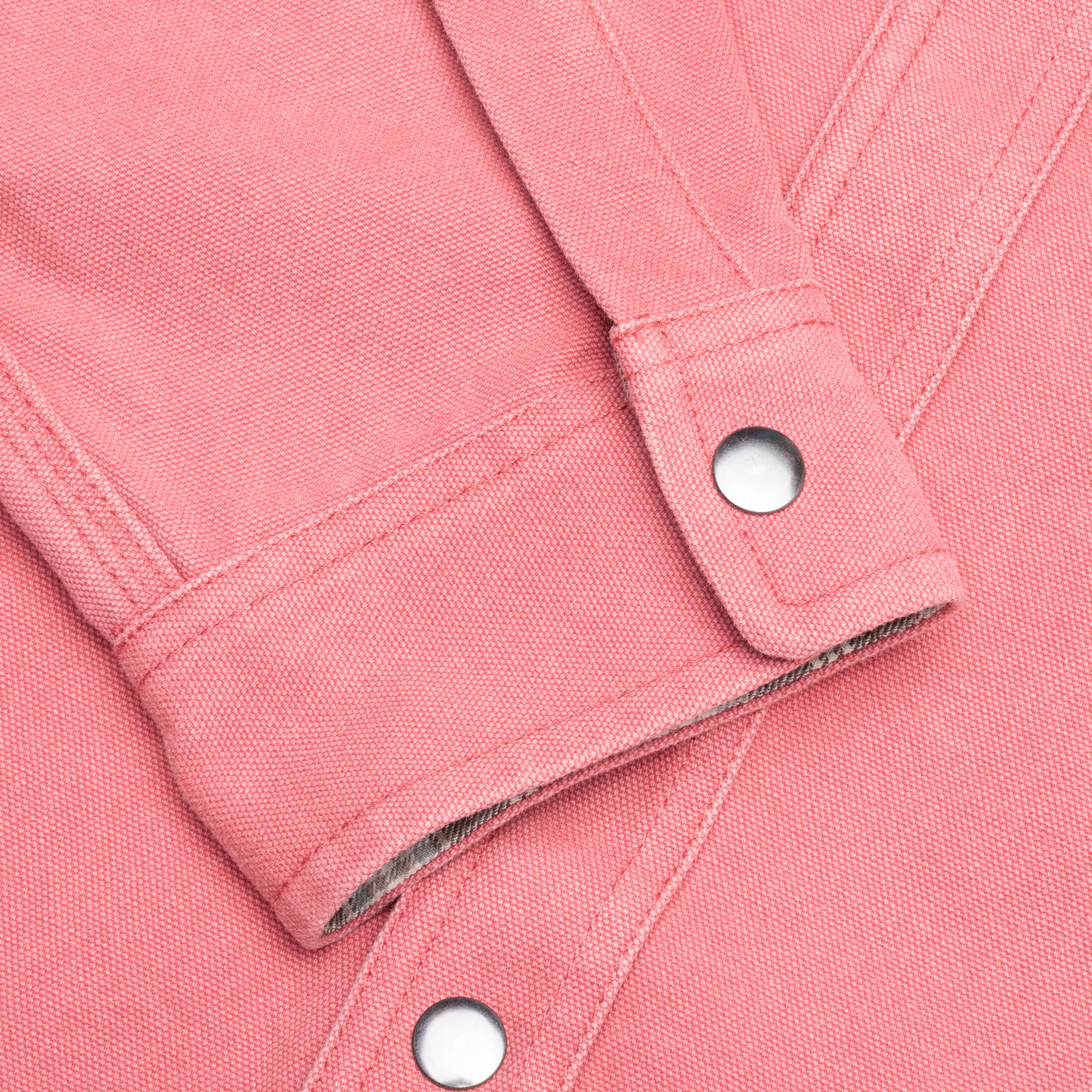Heavy Washed Canvas Shirt - Berry - Image 5