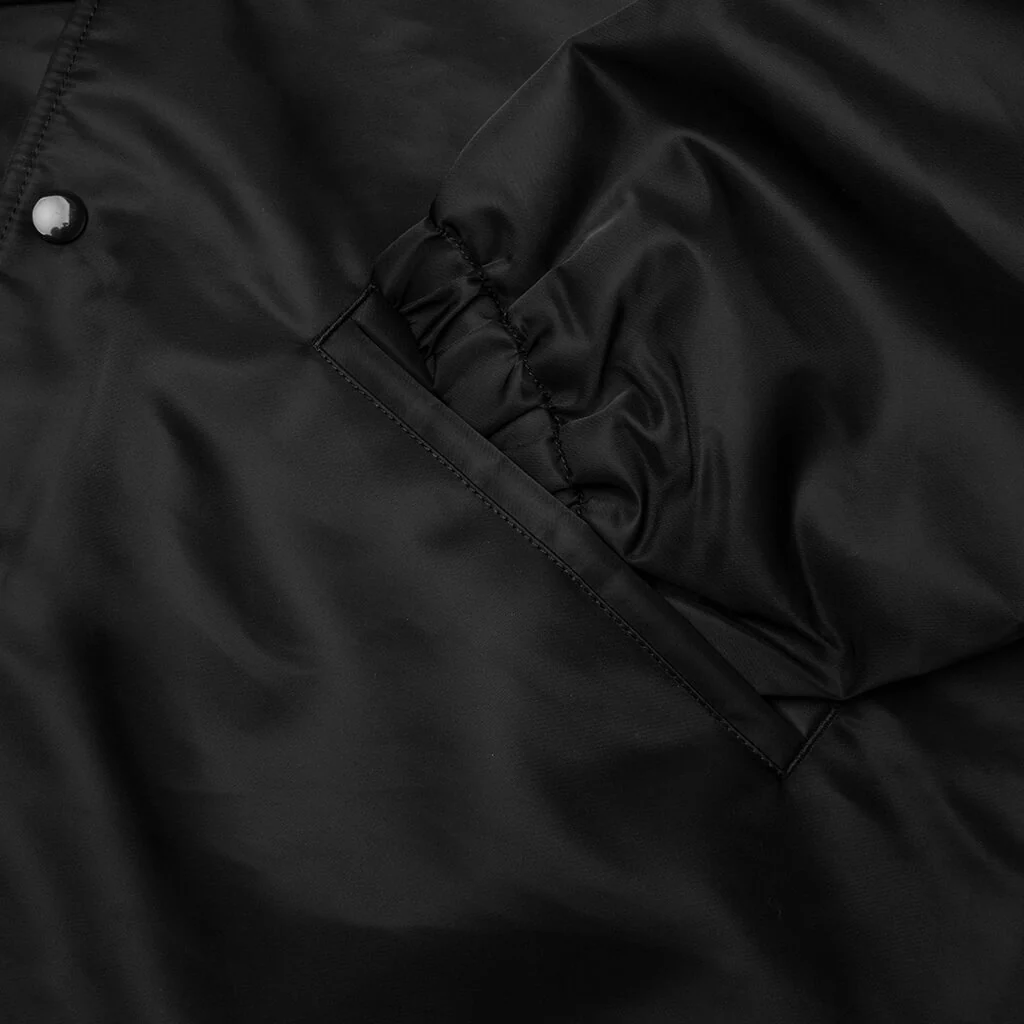 Hooded Coaches Jacket - Black - Image 3