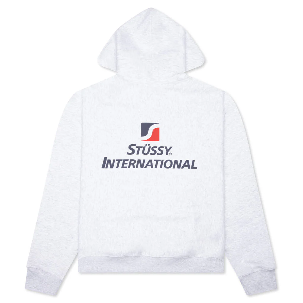 Stüssy International Zip Hoodie - Ash Heather - Image 2