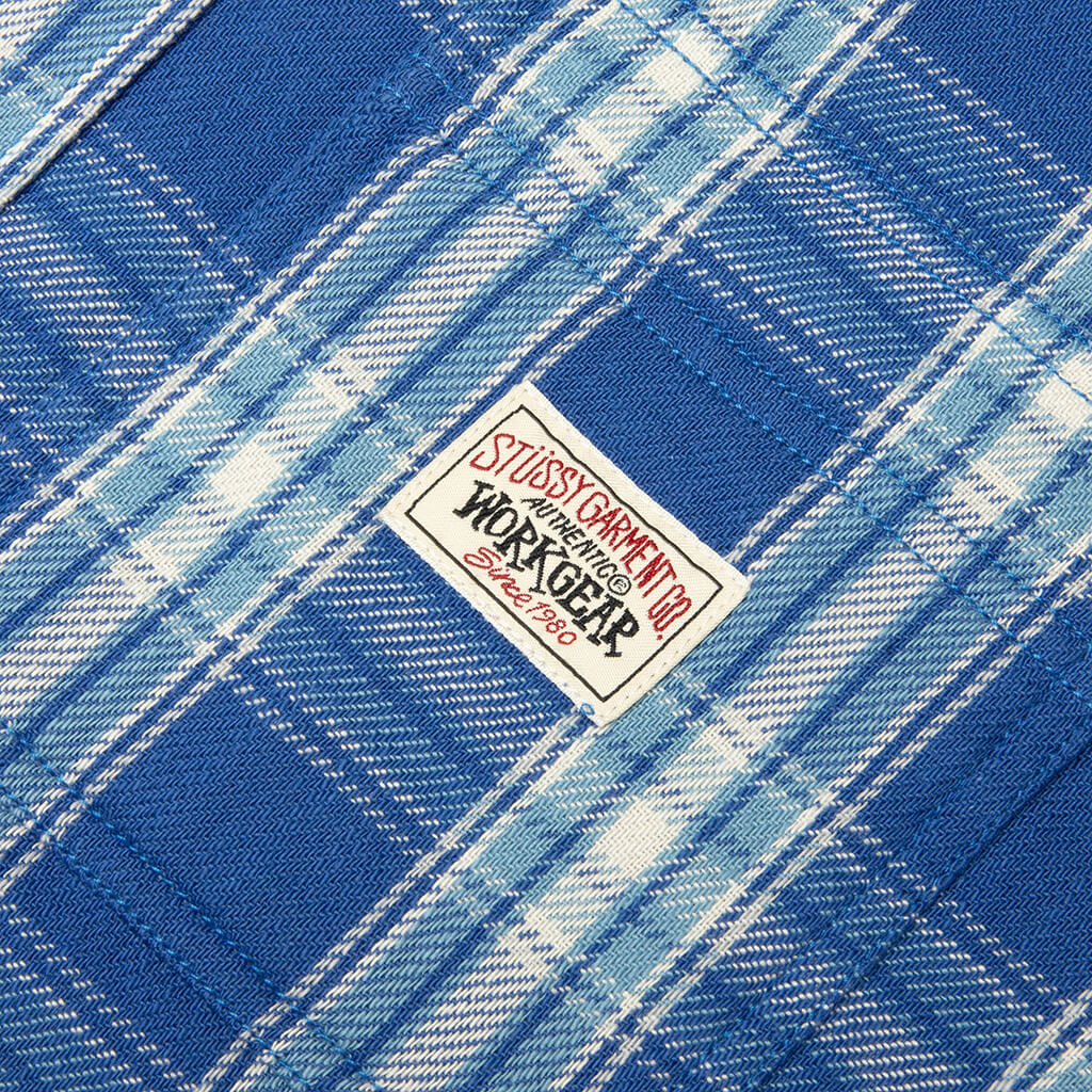 Lau Plaid Shirt Jacket - Blue - Image 3