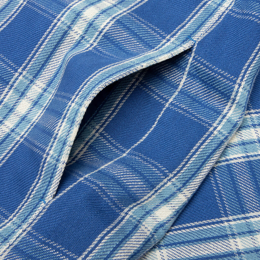 Lau Plaid Shirt Jacket - Blue - Image 4
