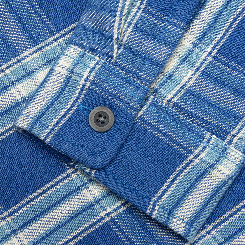 Lau Plaid Shirt Jacket - Blue - Image 5
