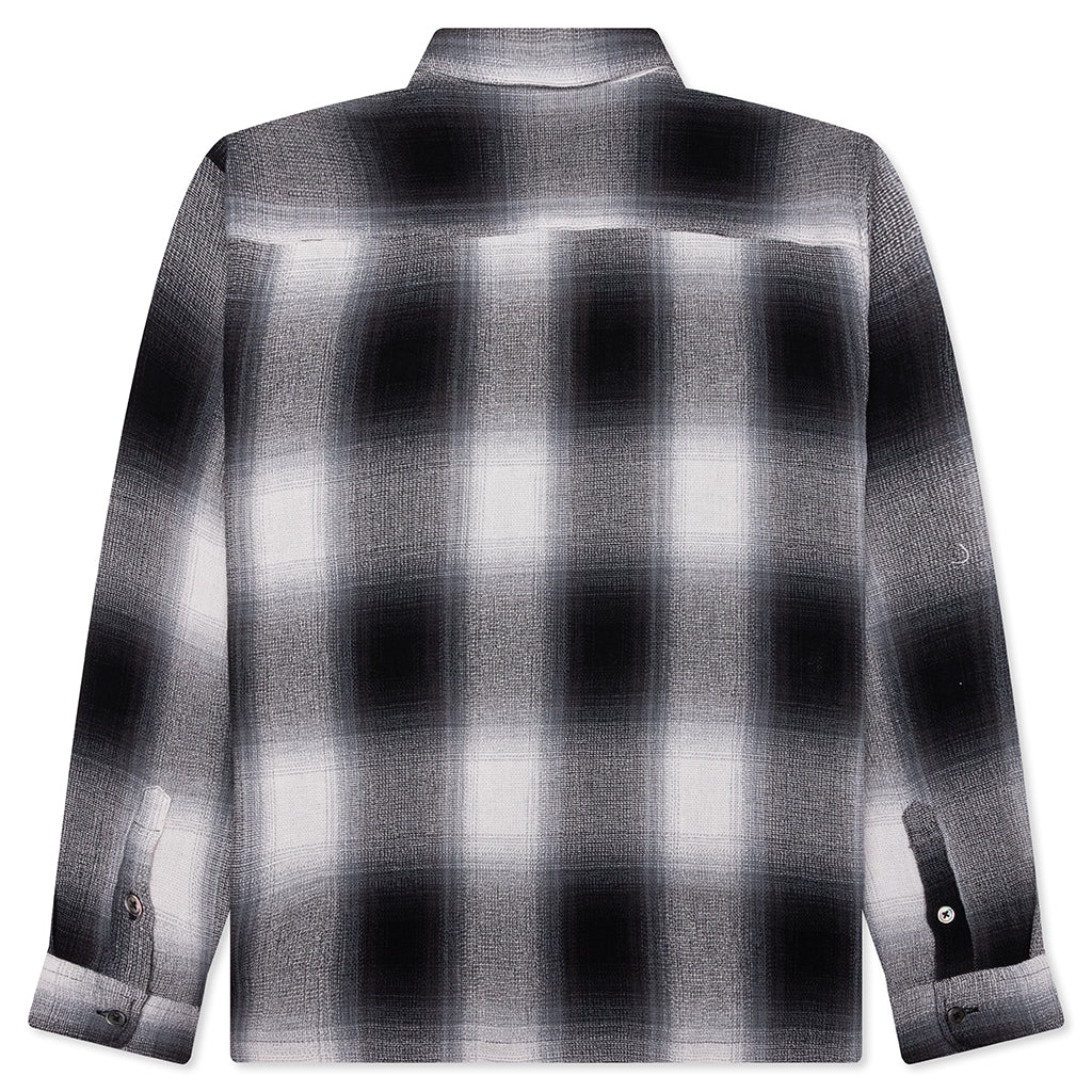 Loose Weave Plaid Shirt - Grey - Image 2