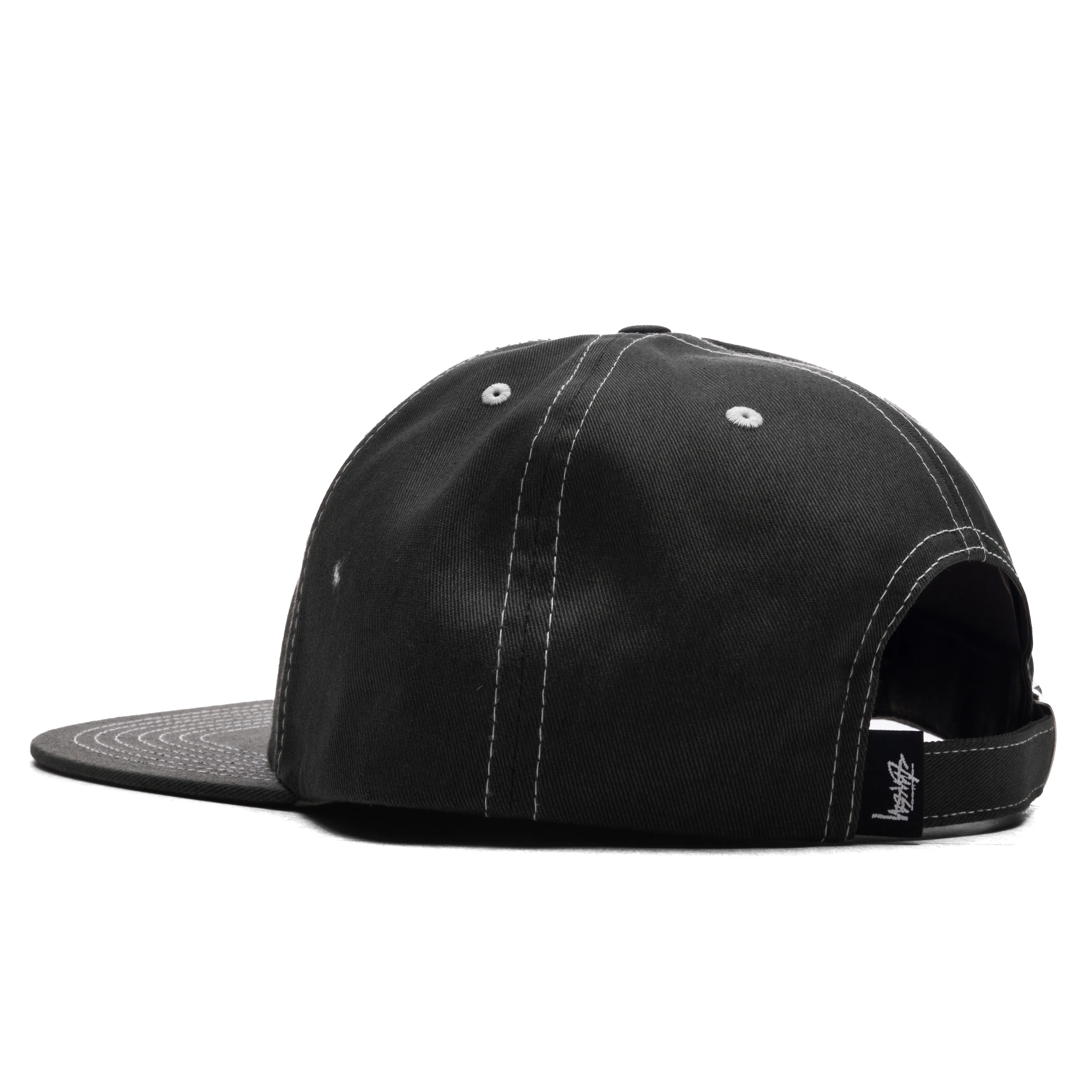 Mid International Crown Strapback Cap - Black - Image 4