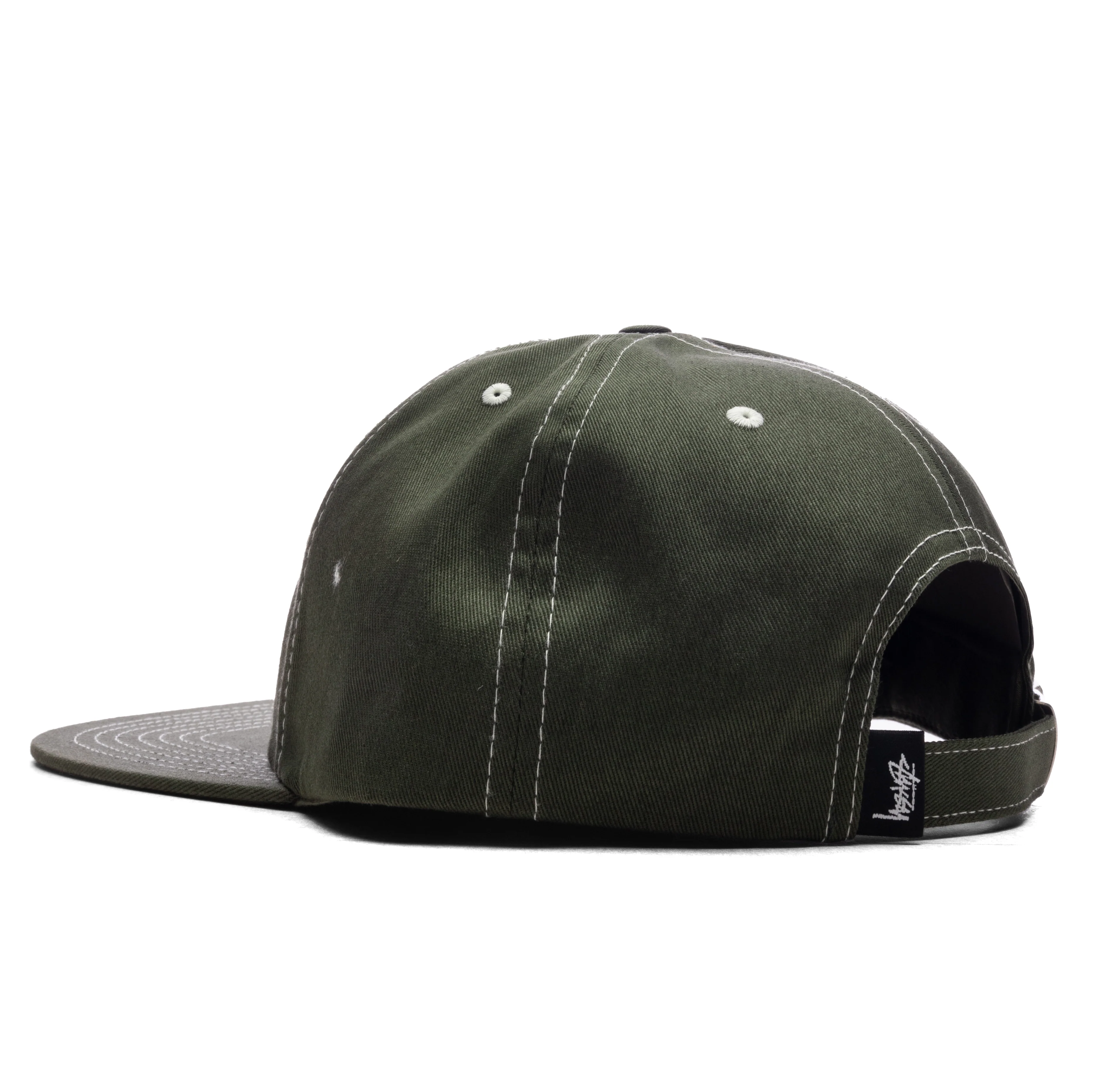 Mid International Crown Strapback Cap - Dark Olive - Image 4
