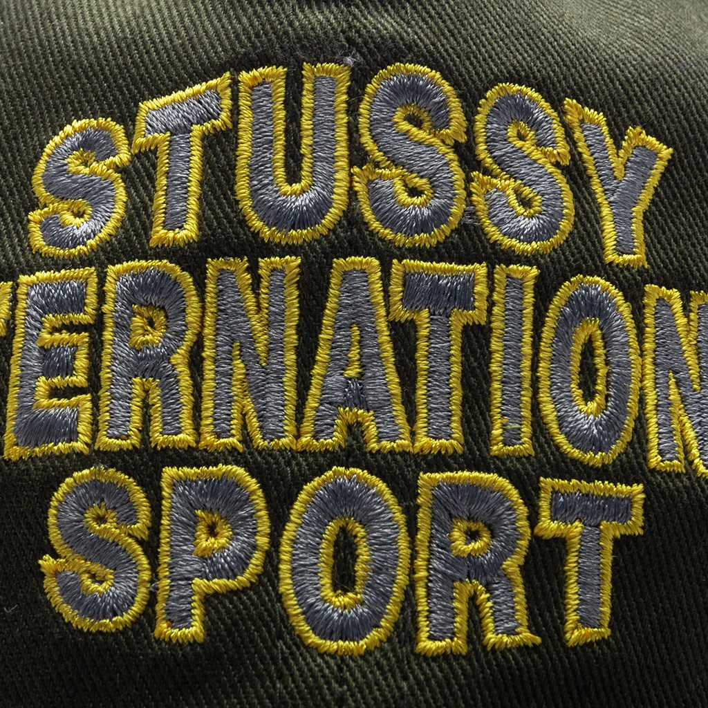 Mid International Sport Strapback Cap - Dark Olive - Image 2