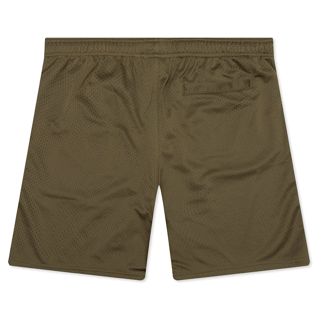 Mesh Basic Shorts - Olive - Image 2