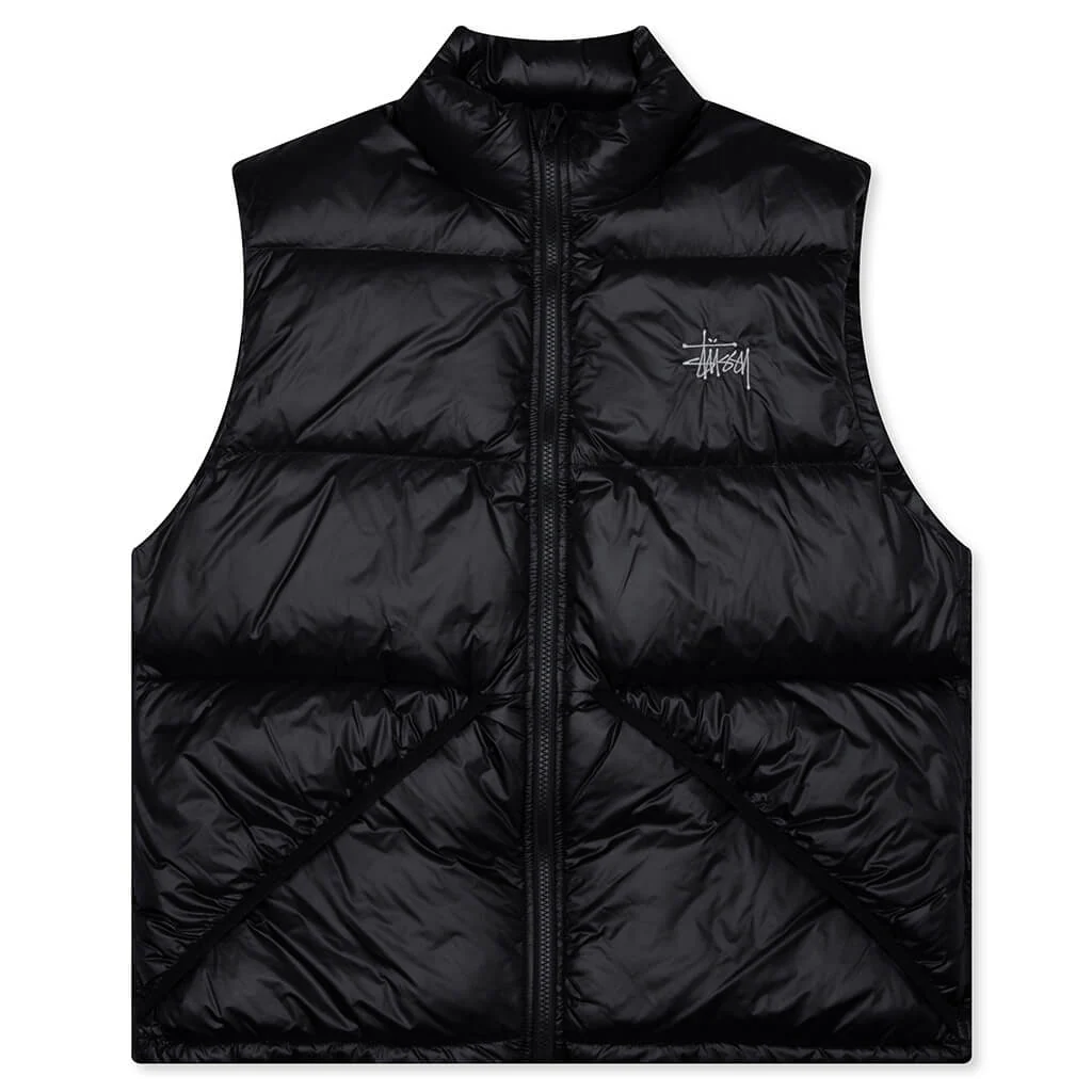 Micro Ripstop Down Vest - Black