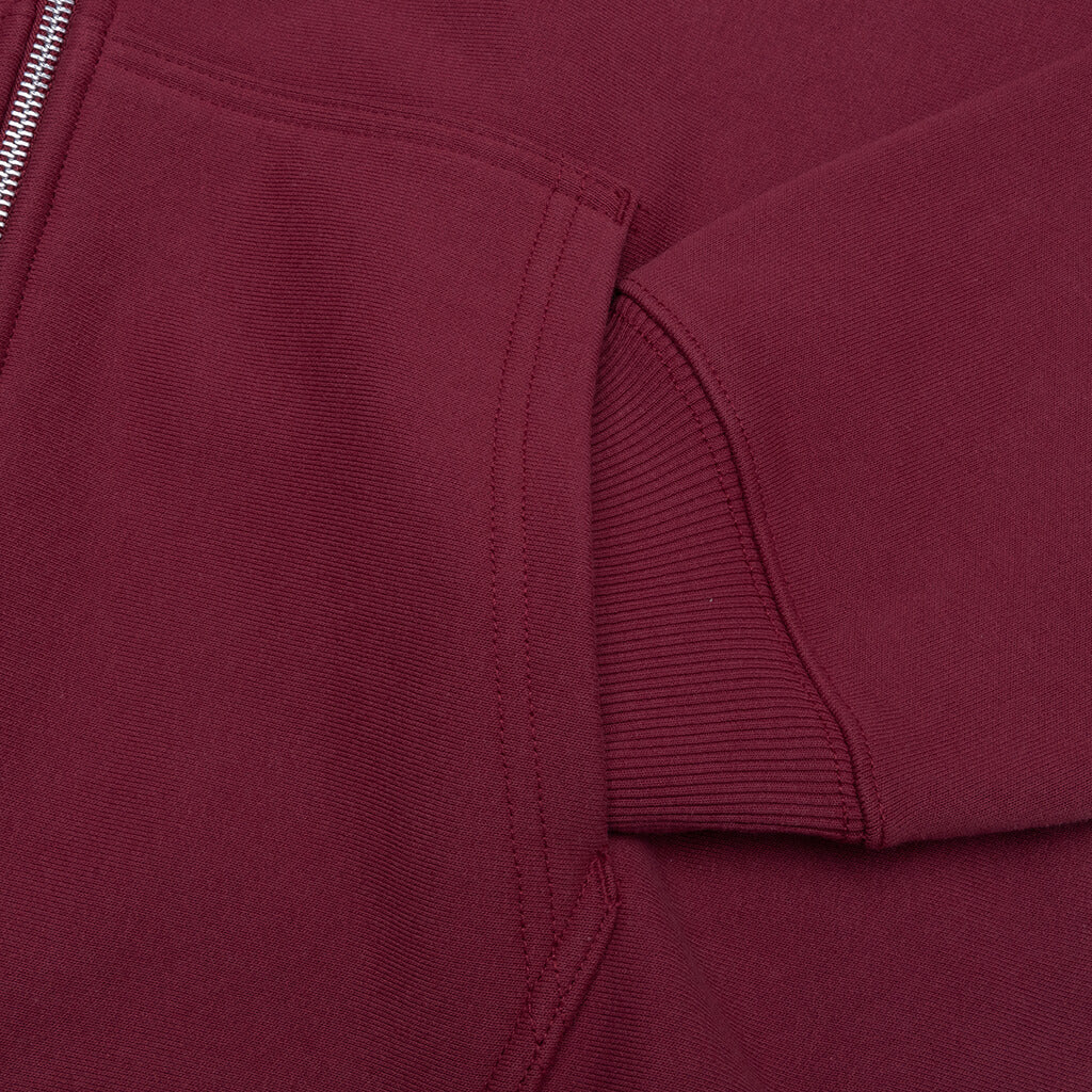 Mirror Zip Hoodie - Wine - Image 4