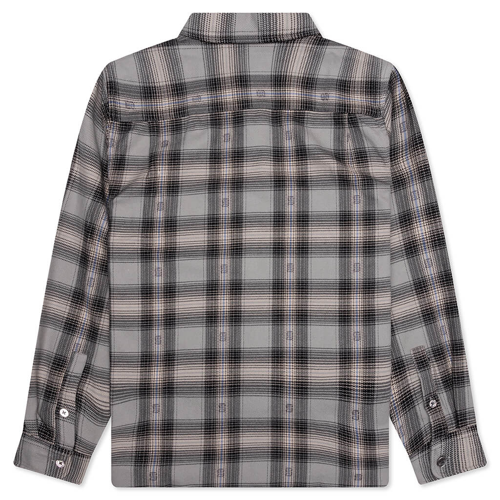 Motif Plaid Shirt - Grey - Image 2