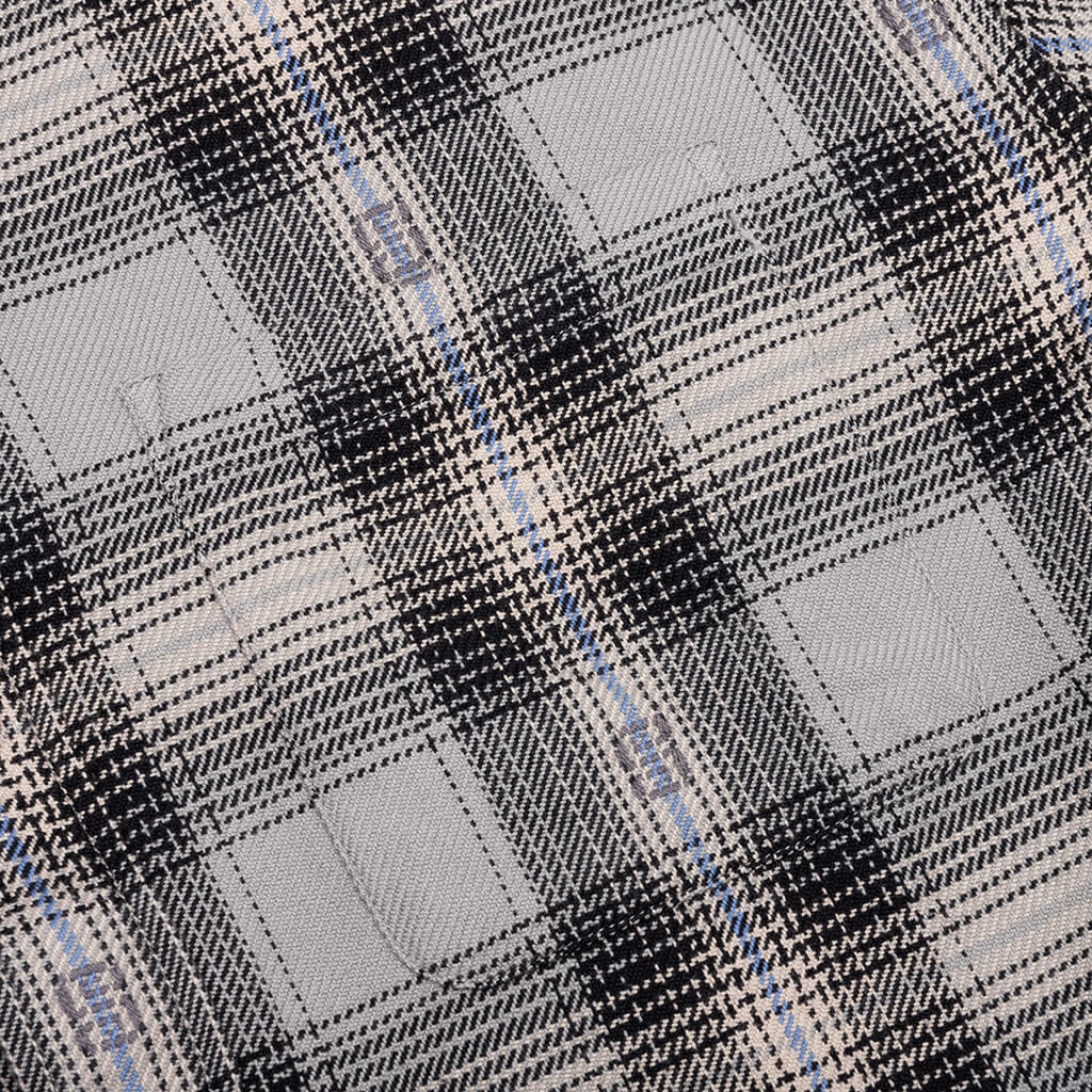 Motif Plaid Shirt - Grey - Image 5