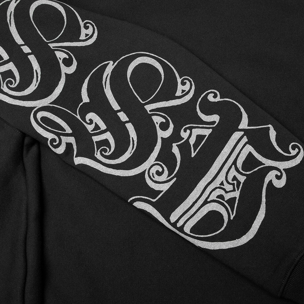Motif Print Hoodie - Black - Image 4
