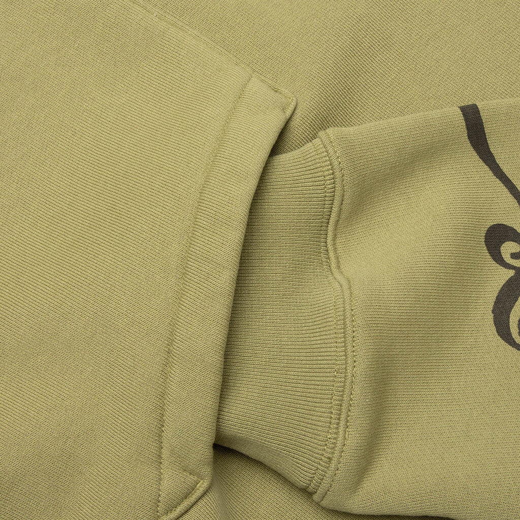 Motif Print Hoodie - Moss - Image 3