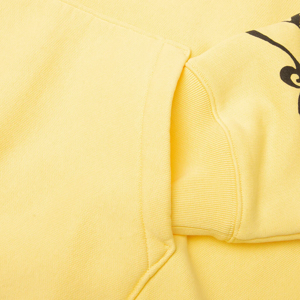 Motif Print Hoodie - Yellow - Image 3