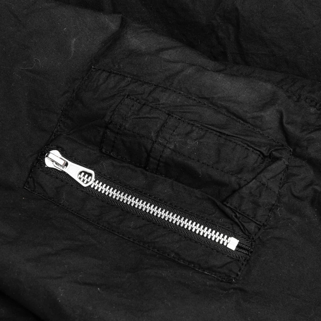 Quilted Bomber Waxed - Black - Image 3