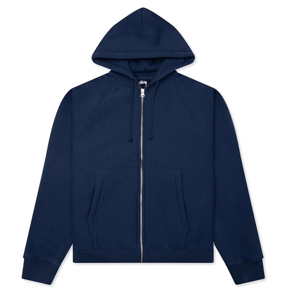 Raglan Zip Hoodie - Navy