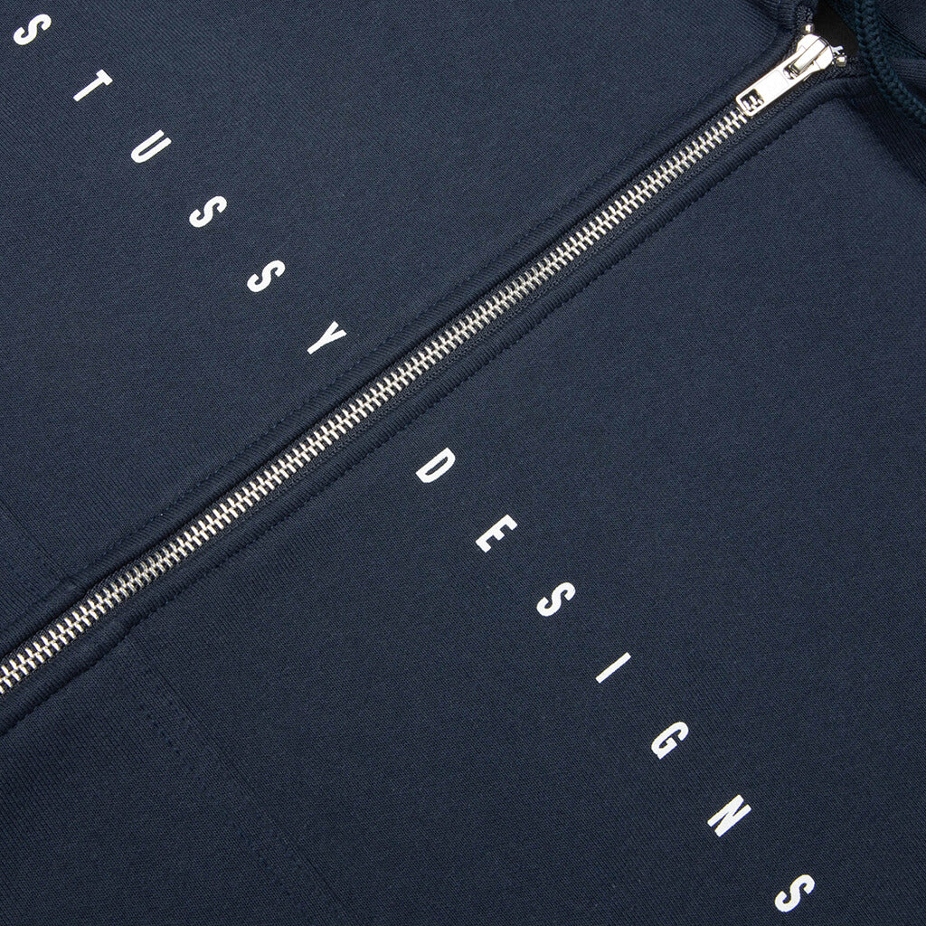 S Box Zip Hoodie - Navy - Image 3