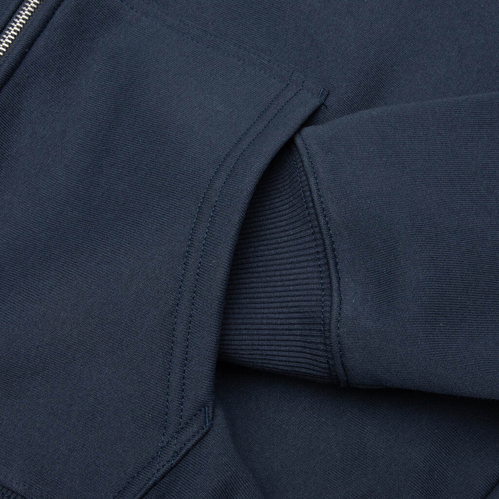 S Box Zip Hoodie - Navy - Image 4
