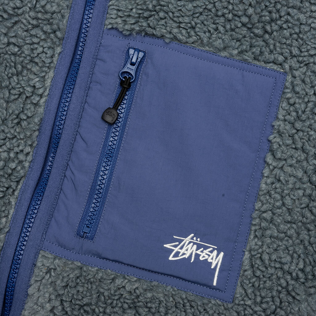 Sherpa Reversible Jacket - Bluestone - Image 3
