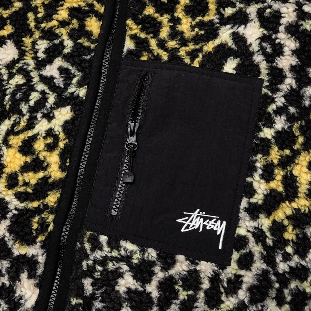 Sherpa Reversible Jacket - Yellow Leopard - Image 3