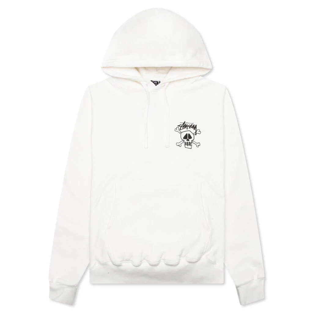 Skull & Bones Pigment Dyed Hoodie - Natural
