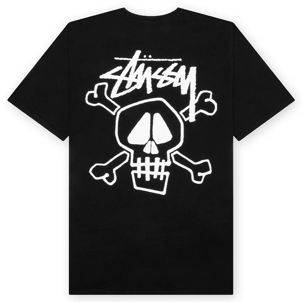 Skull & Bones Pigment Dyed Tee - Black - Image 2