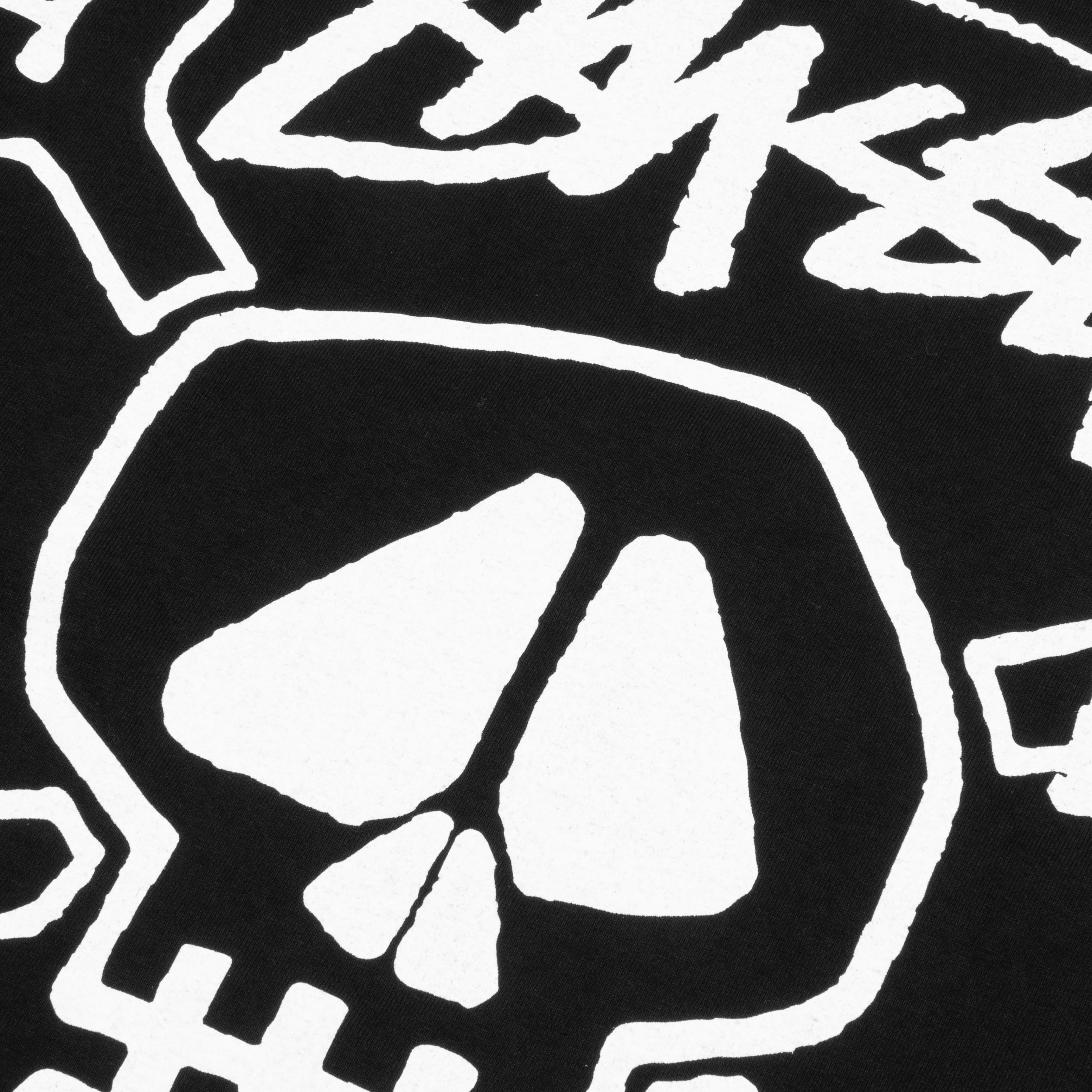 Skull & Bones Pigment Dyed Tee - Black - Image 4