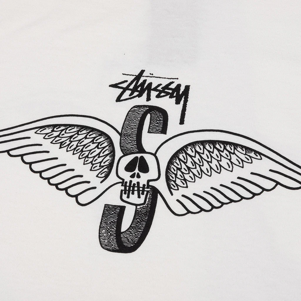 Skull Wings Pigment Dyed L/S Tee - Natural - Image 3