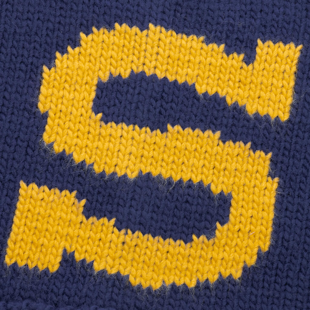 Skullcap Knit Burly S - Navy - Image 2