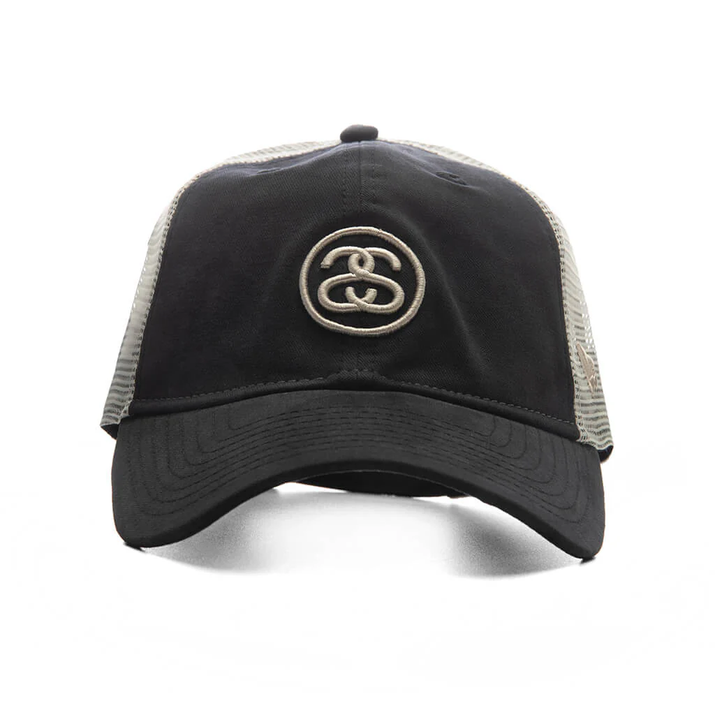 Stüssy x New Era 9TWENTY SS Link Trucker - Night Black