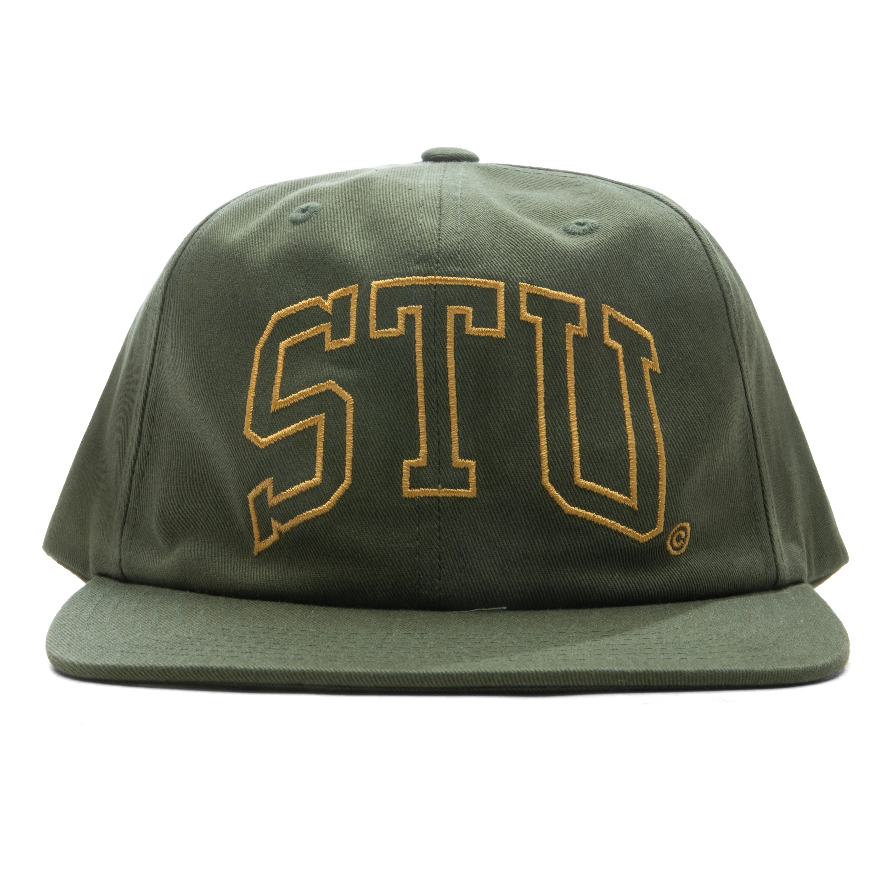 Mid Depth Stu Arch Strapback - Olive