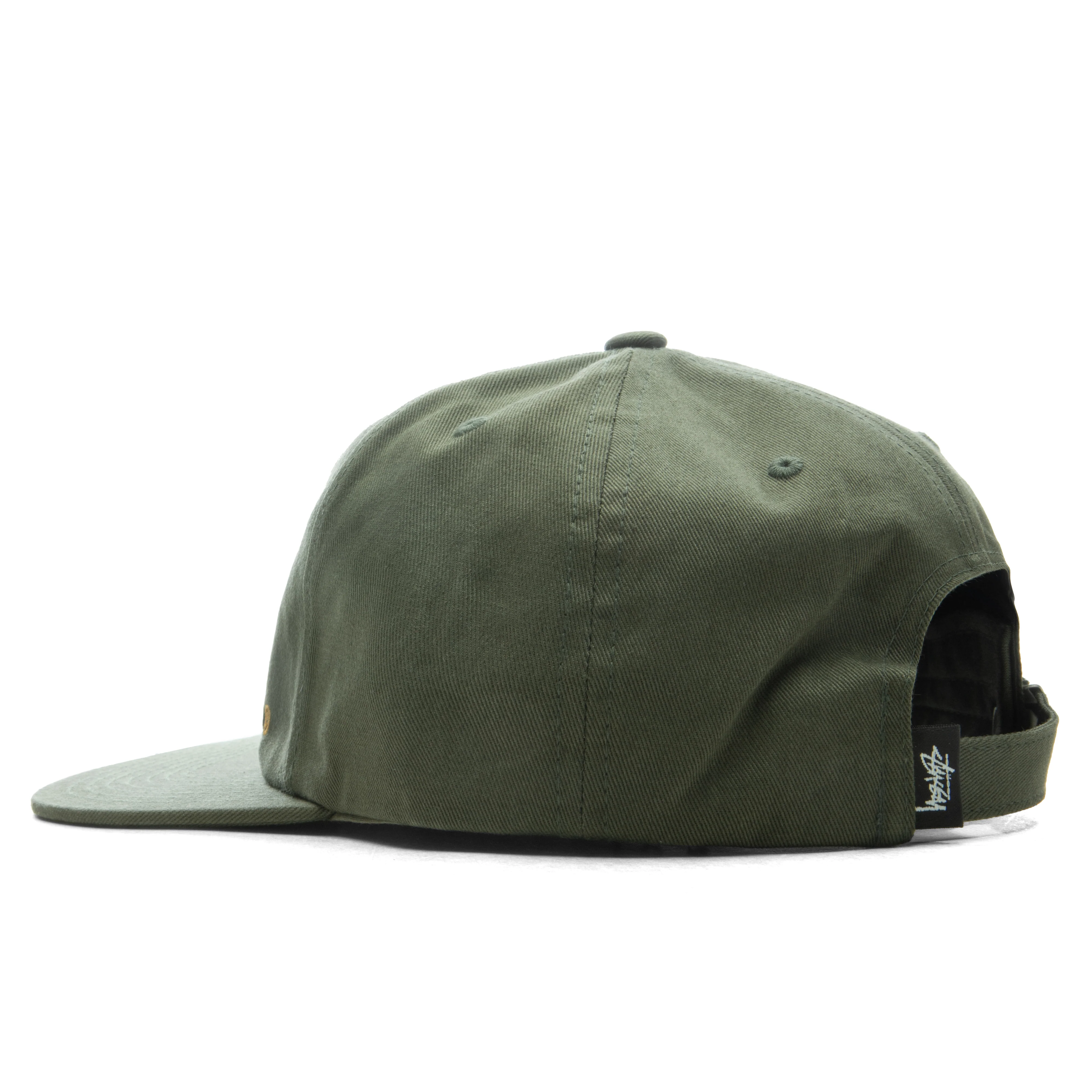 Mid Depth Stu Arch Strapback - Olive - Image 4