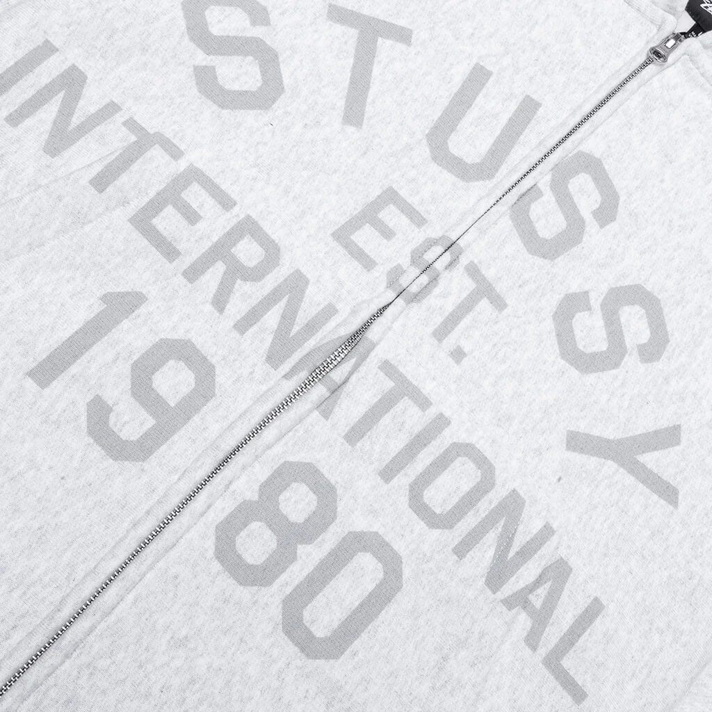 Established Printed Zip Hoodie - Ash Heather - Image 3