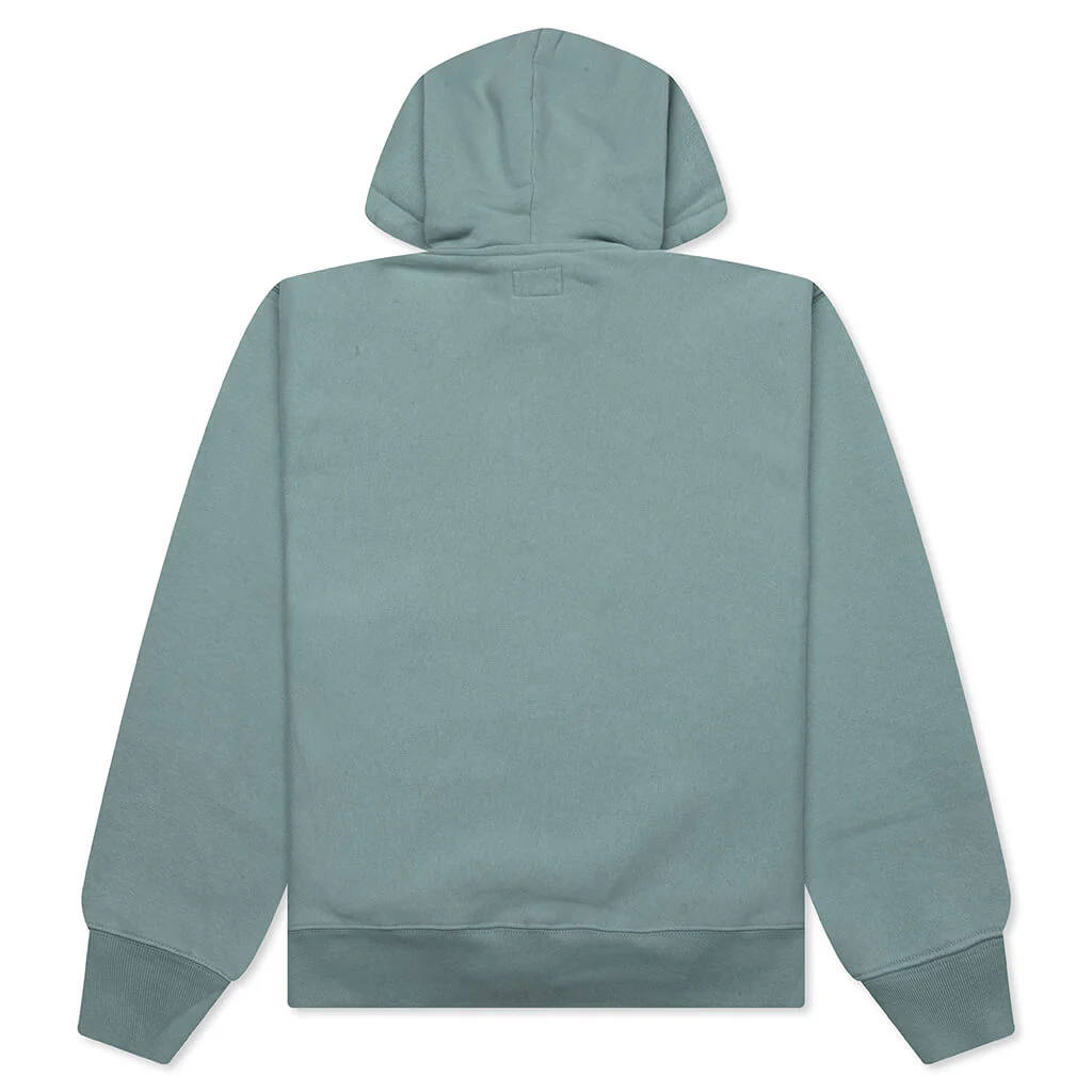Established Printed Zip Hoodie - Grey Green - Image 2