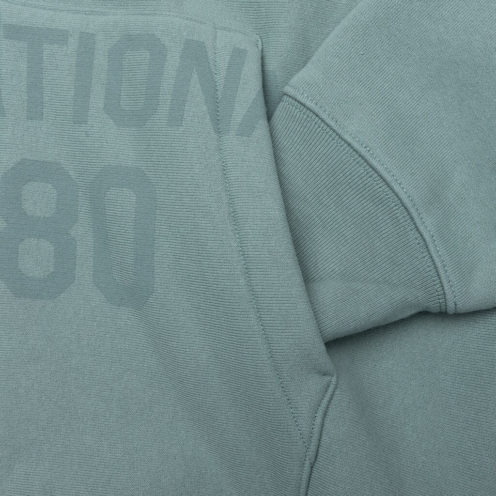 Established Printed Zip Hoodie - Grey Green - Image 4
