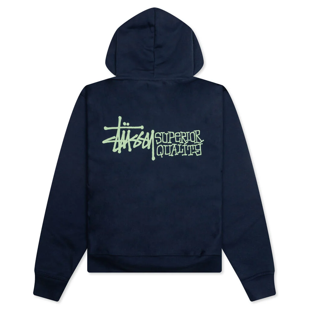 Superior Quality Zip Hoodie - Navy - Image 2