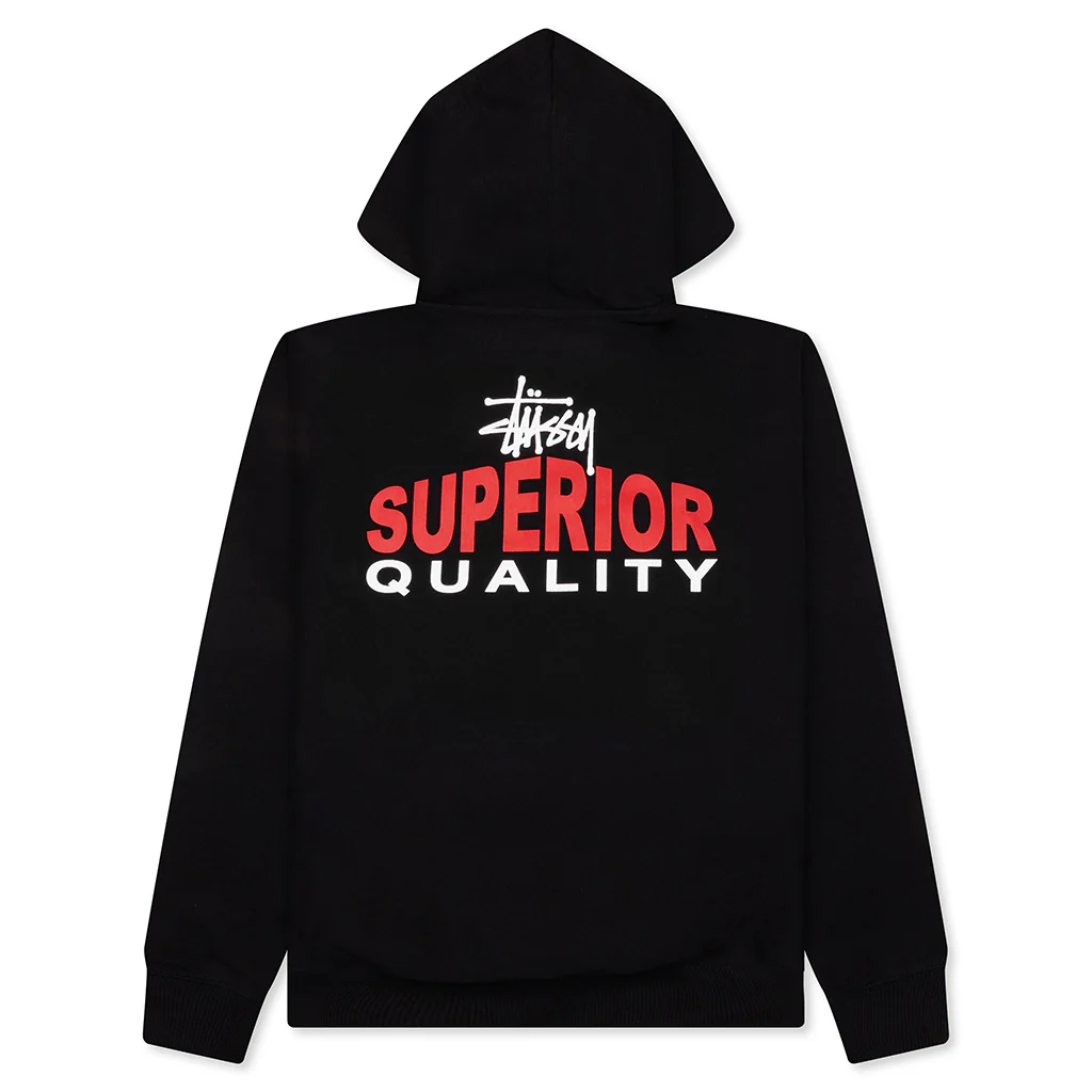 Superior Quality Zip Hoodie - Black - Image 2