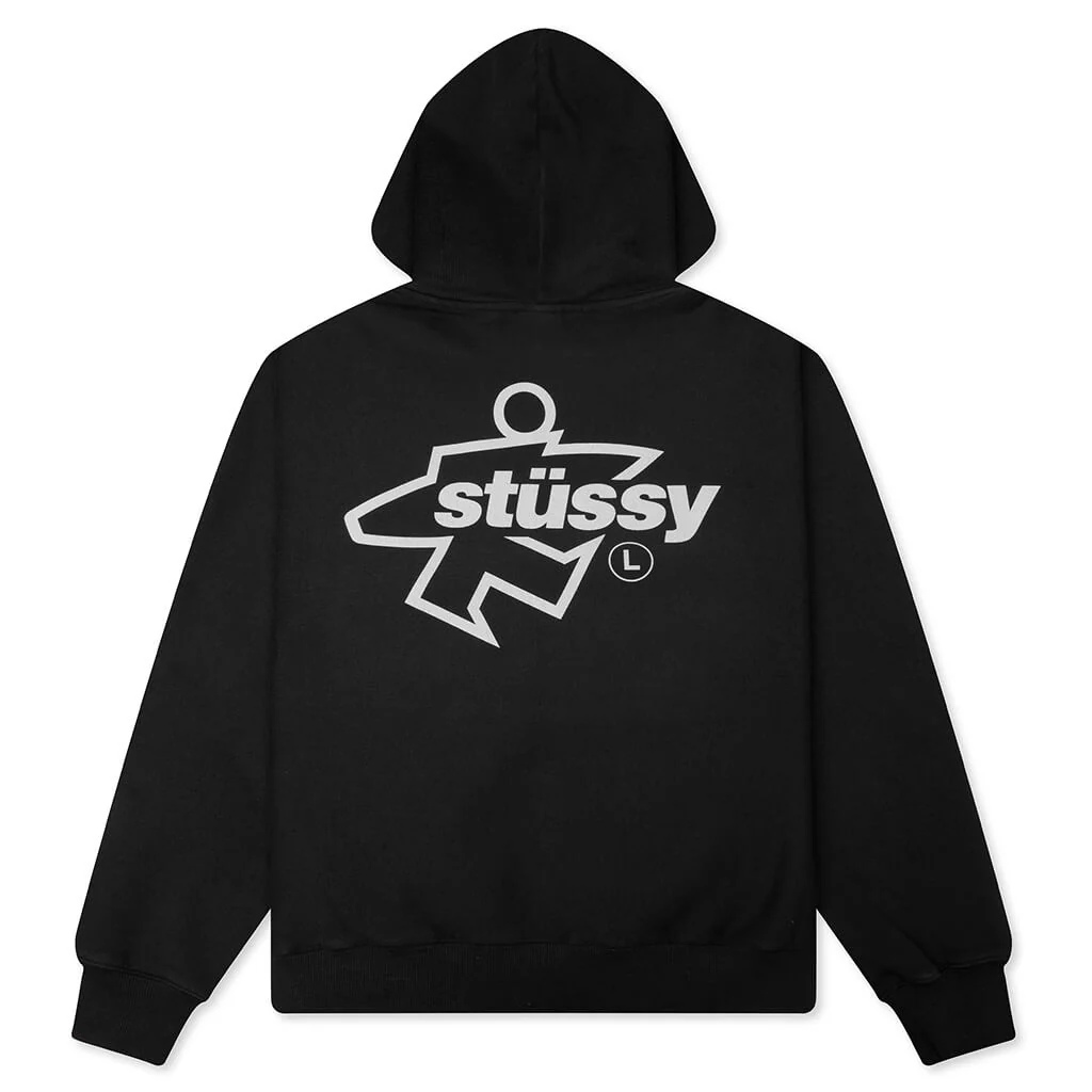 Surf Size Garment Dyed Zip Hood - Faded Black - Image 2