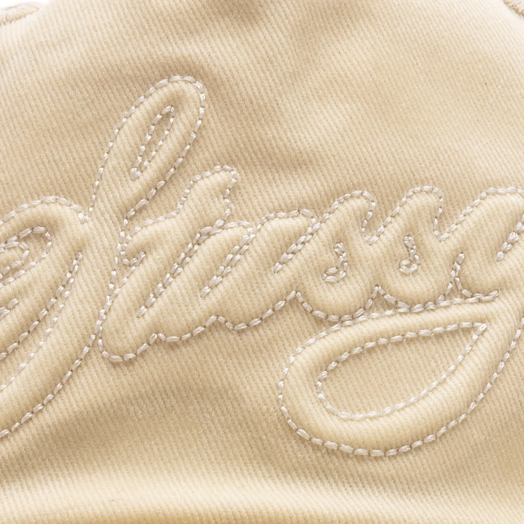 Waxed Cursive Stitch Snapback Trucker - Sand - Image 2